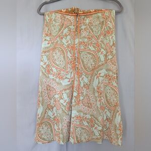 Plenty by Tracy Reese 100% Silk Boho Print Midi Skirt (4)